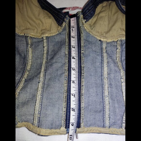 Guess Premium | Denim corset bustier top | Size XS - Picture 13 of 16